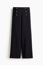 Button-Front Twill Pants