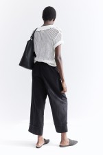 Wide-leg Linen-blend Pants