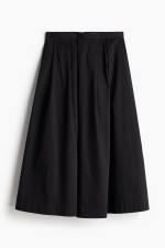 Pleated Satin Skirt