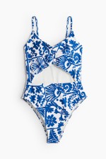 Padded-Cup High-Leg Swimsuit